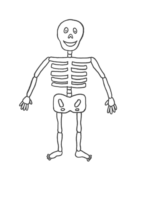 Skeleton Coloring Sheet Printable pdf