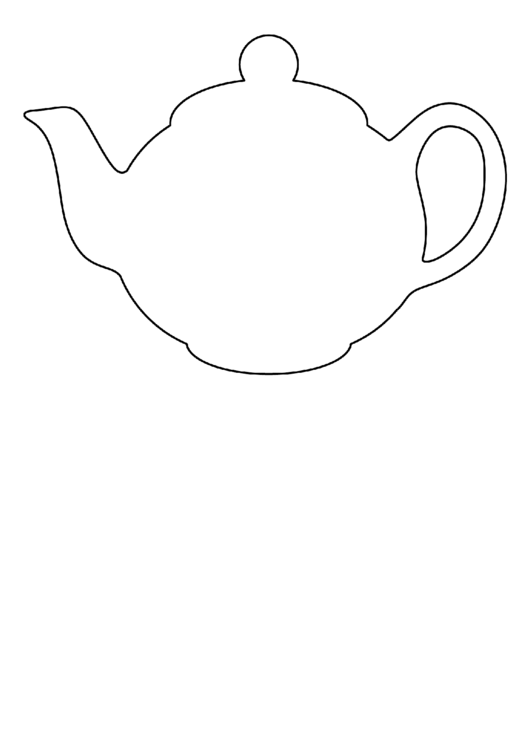 Large Blank Teapot Pattern Printable pdf