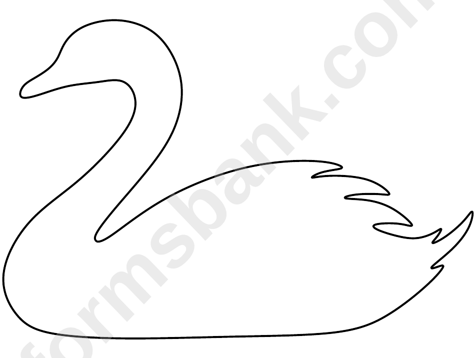 Swan Coloring Sheet Template