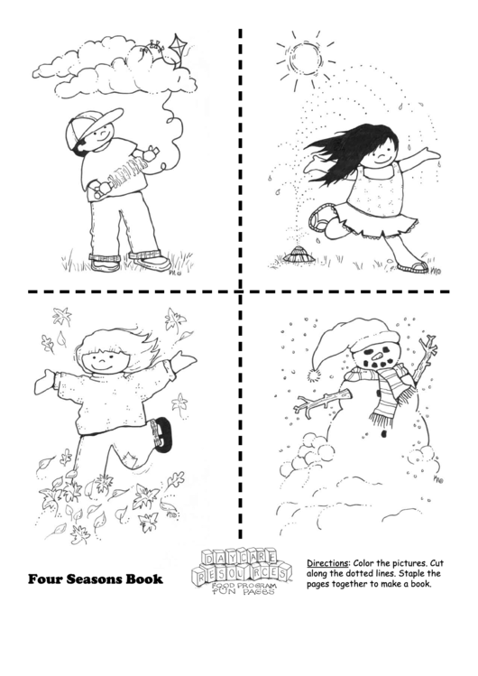 Four Seasons Book Kids Activity Sheet Printable pdf