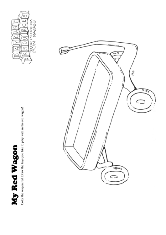 My Red Wagon Kids Activity Sheet Printable pdf