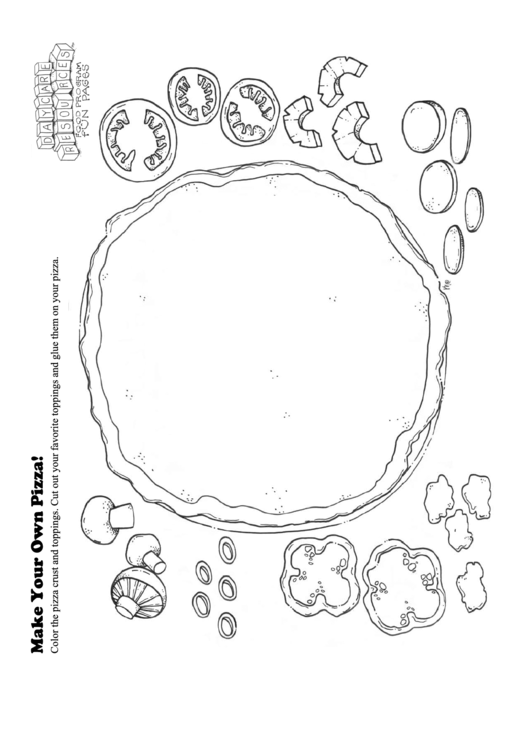 Make Your Own Pizza Kids Activity Sheet Printable pdf