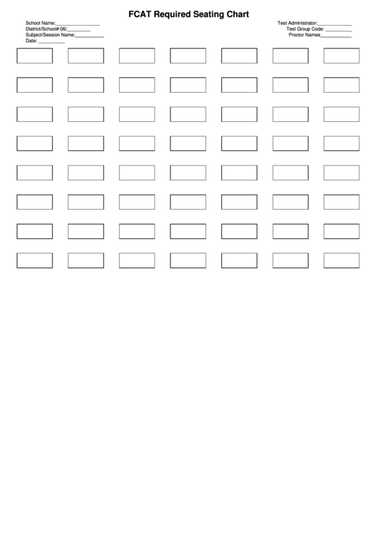 Fcat Required Seating Chart Printable pdf