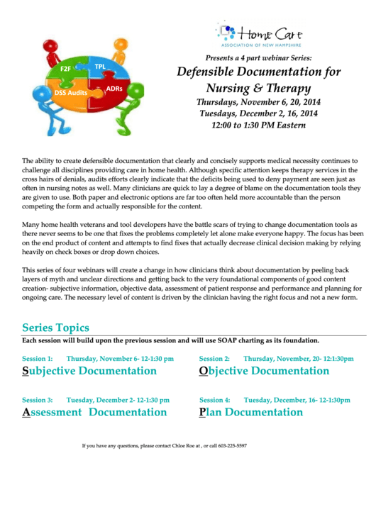Defensible Documentation For Nursing & Therapy Printable pdf