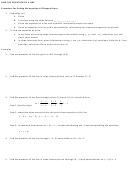 Equation Of The Line Printable pdf
