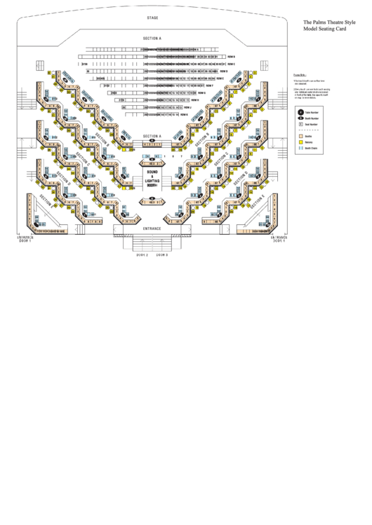 The Palms Theatre Style Model Seating Card Printable pdf