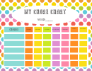 Rainbow Weekly Chore Chart With Reward Tickets