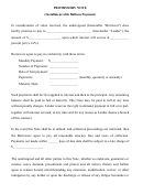 Promissory Note Template (installment With Balloon Payment)