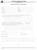 Physical Examination Form (to Be Filled Out By Physician)