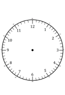 Clock Face Template With Hours And Minutes
