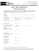 Sdc Tier Contract Extension Form