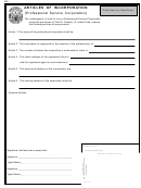 Articles Of Incorporation (professional Service Corporation) Form With Instructions
