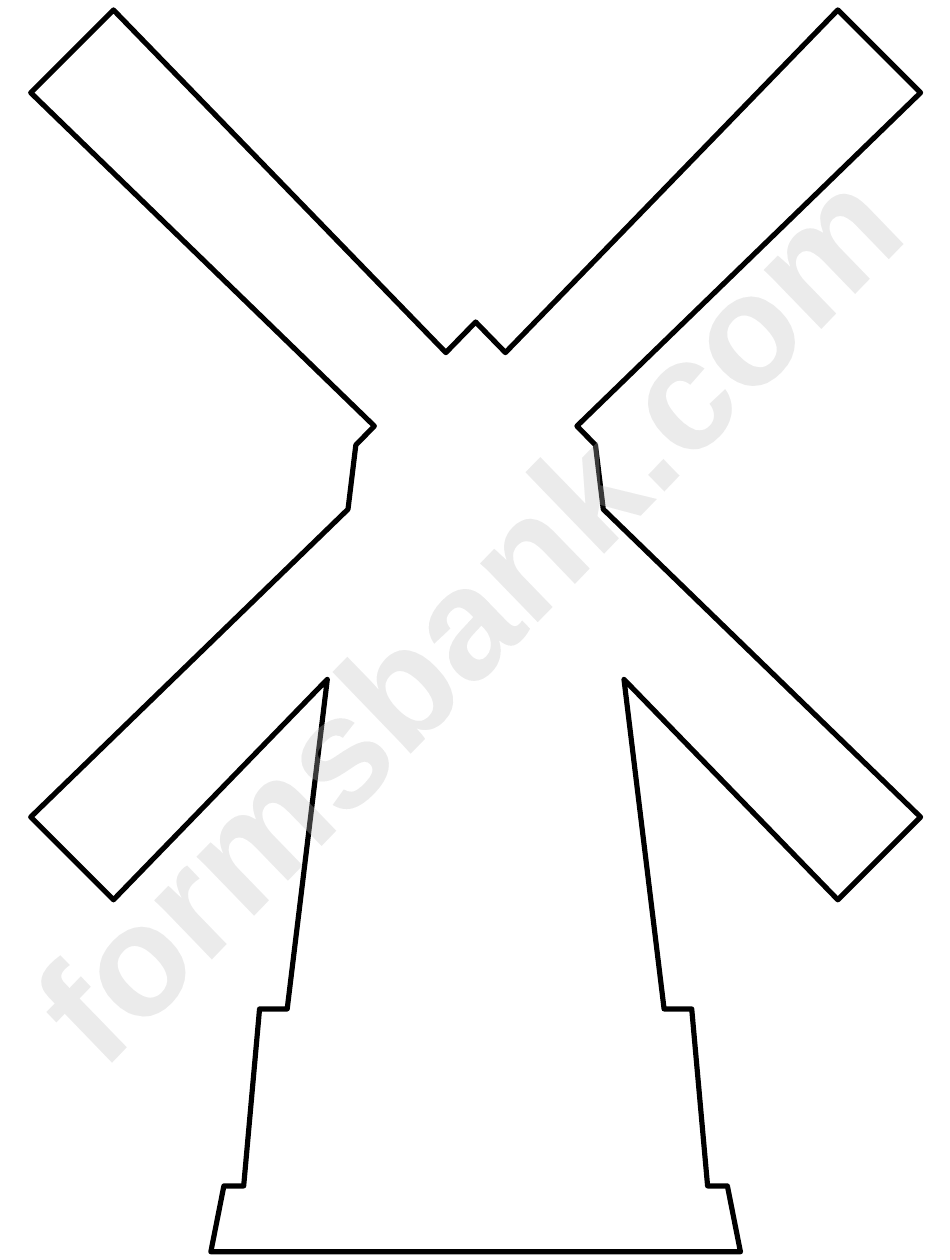 Paper Windmill Template printable pdf download