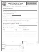 Application For Certificate Of Authority (for Profit)