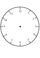 Clock Face Template With Hour Numbers