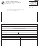 Fillable Application For Certificate Of Authority Of A Foreign Corporation State Form 38784 Printable pdf