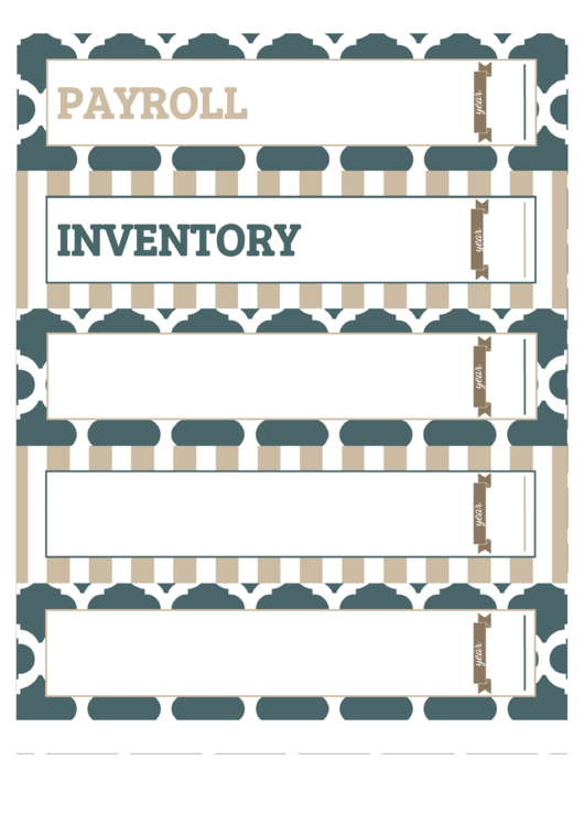 Binder Spine Template Printable pdf