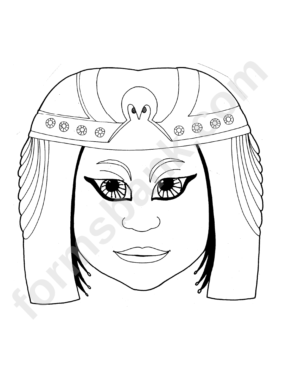Egyptian Princess Mask Template