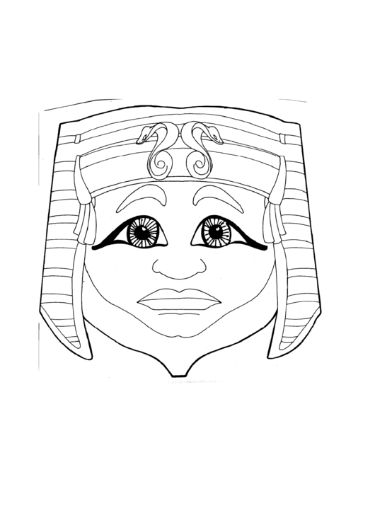 Pharaoh Mask Template Printable pdf