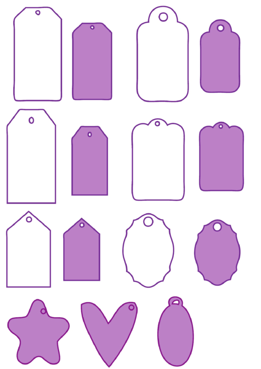 Tag Template (Purple) Printable pdf