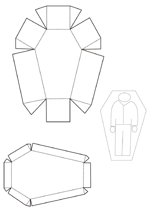 Coffin Box Template Printable pdf