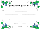 Certificate Of Commitment - Leaves