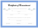 Certificate Of Commitment - Doves