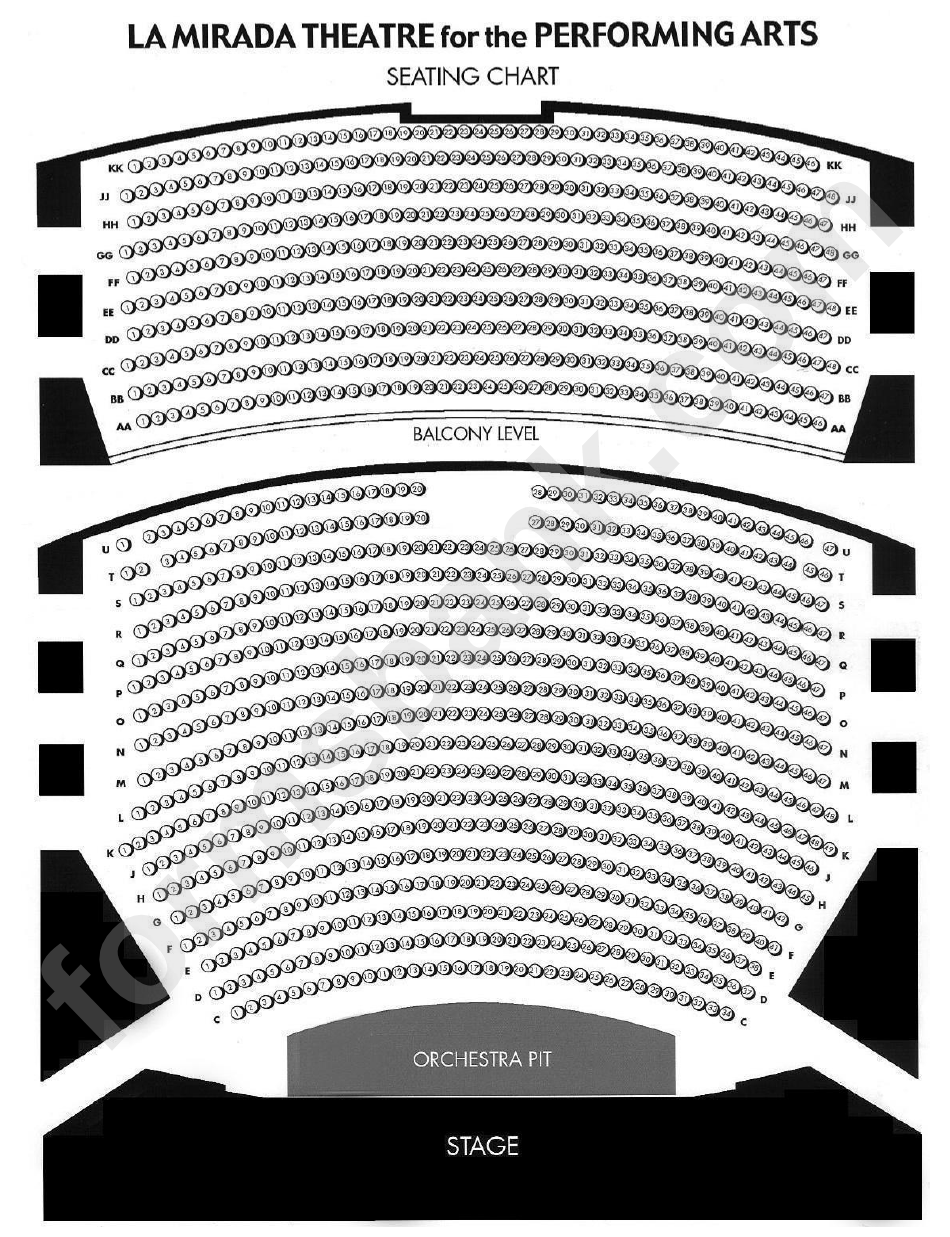 Seating Chart - La Mirada Theatre