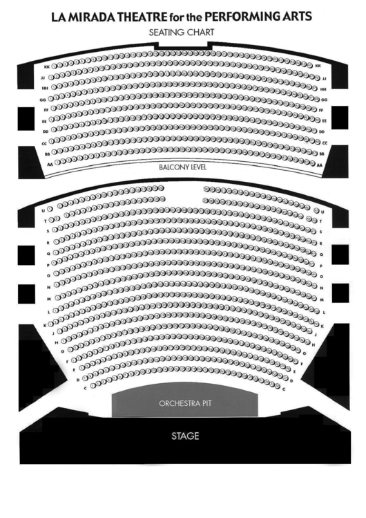 Seating Chart - La Mirada Theatre Printable pdf