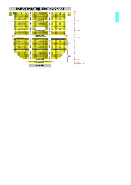 Saban Theatre Seating Chart Printable pdf