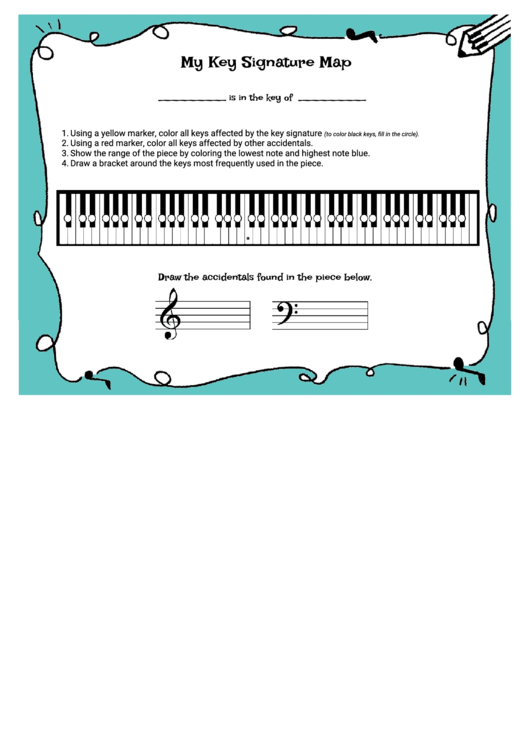 Key Signature Map - Teach Piano Today Printable pdf