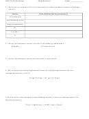Chemistry Worksheet (oxidation)