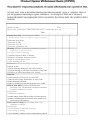 Clinical Opiate Withdrawal Scale (cows) Template