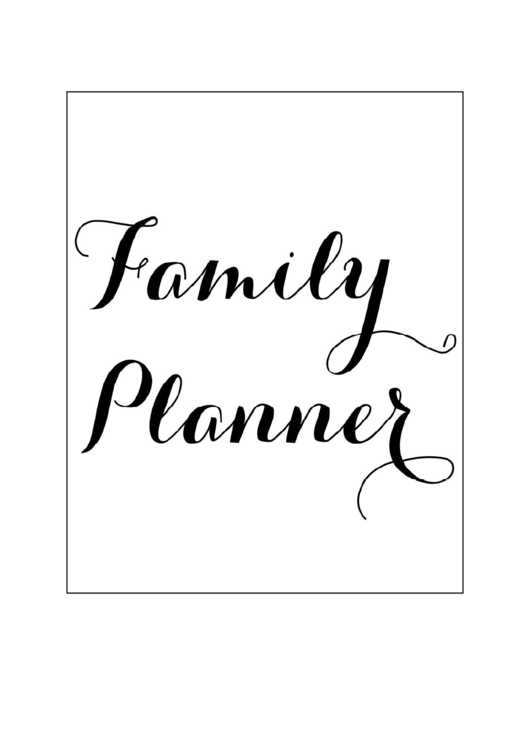 Family Planner Printable pdf