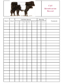 Calf Identification Record Form