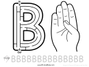 Sign Language Letter - B