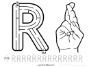 Sign Language Letter - R