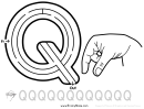 Sign Language Letter - Q