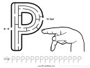 Sign Language Letter - P
