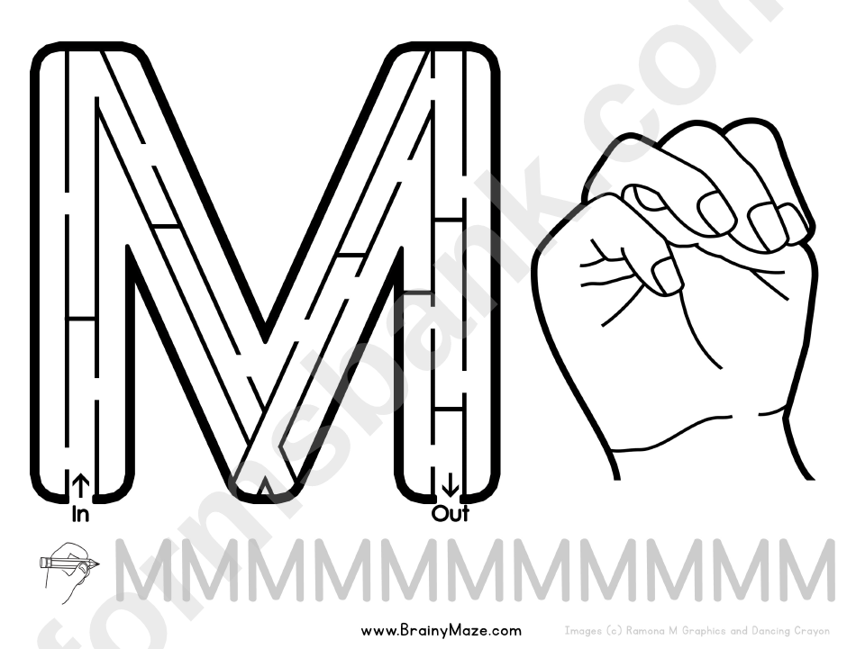 Sign Language Letter - M