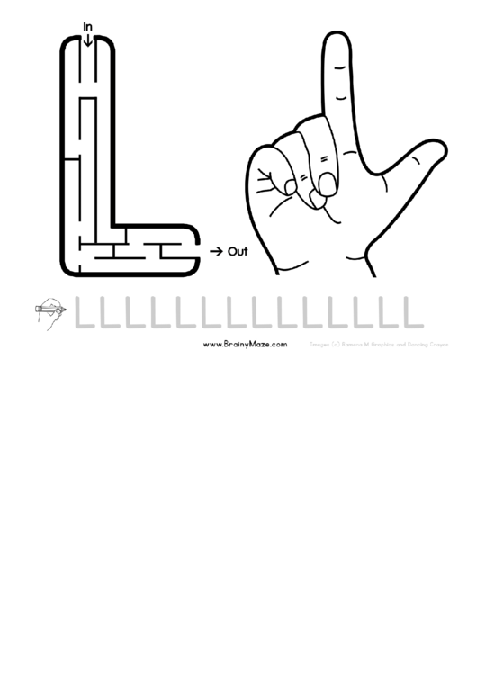 Sign Language Letter - L