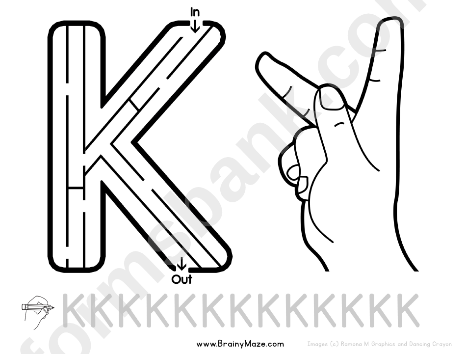 Sign Language Letter - K
