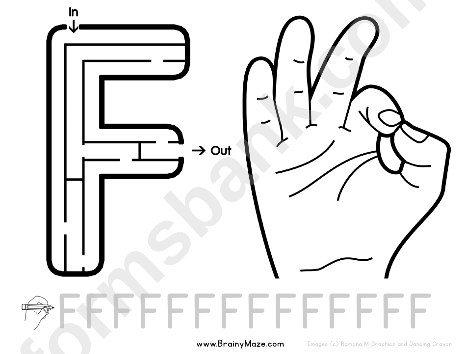 Sign Language Letter - F