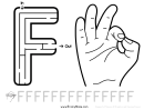 Sign Language Letter - F