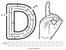 Sign Language Letter - D
