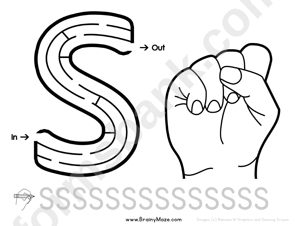 Sign Language Letter - S