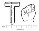 Sign Language Letter - T