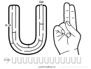 Sign Language Letter - U