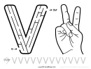 Sign Language Letter - V