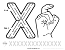 Sign Language Letter - X